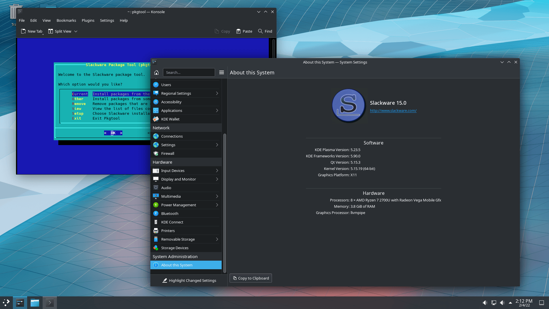 Slackware Linux screenshot