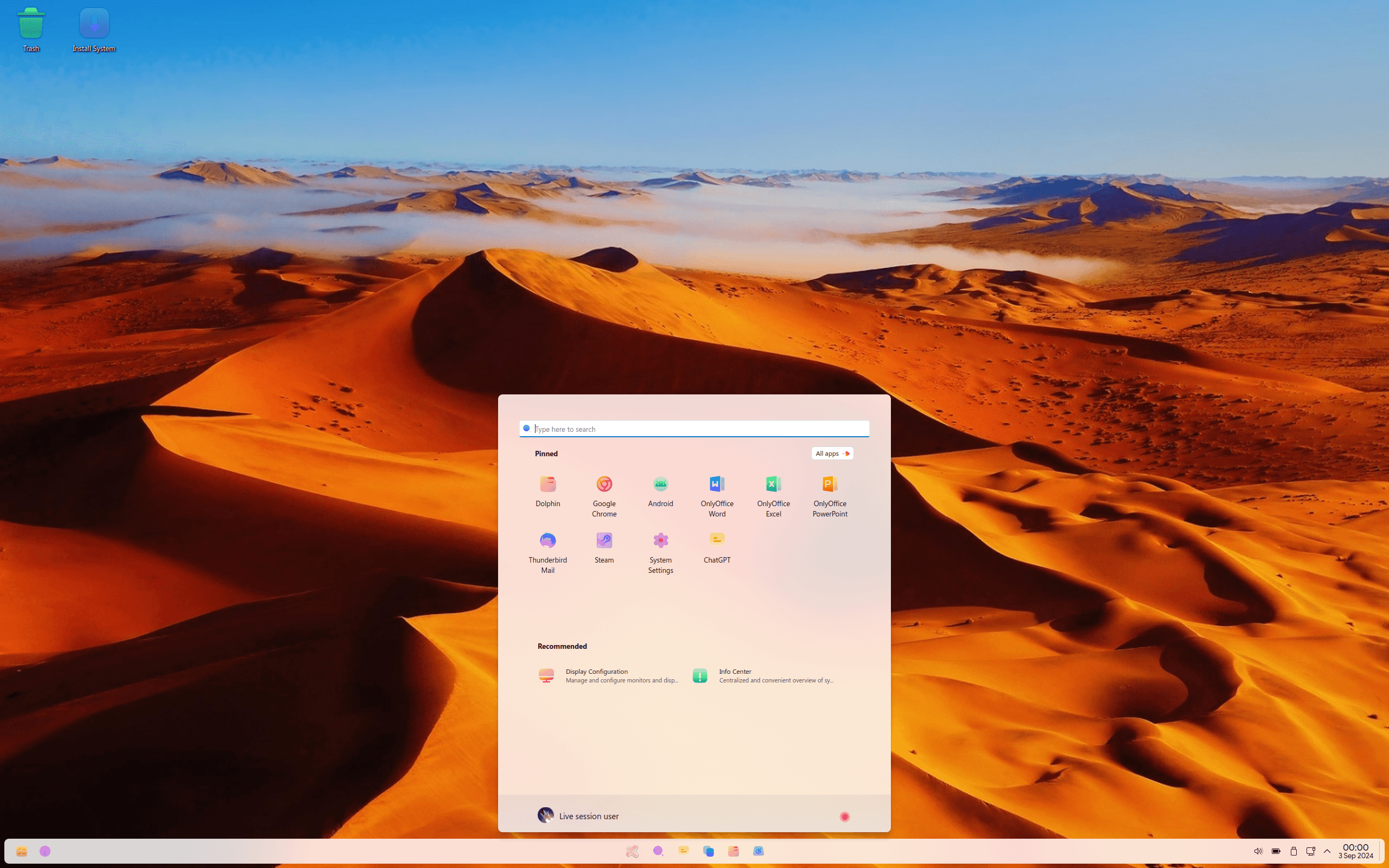 Linuxfx screenshot